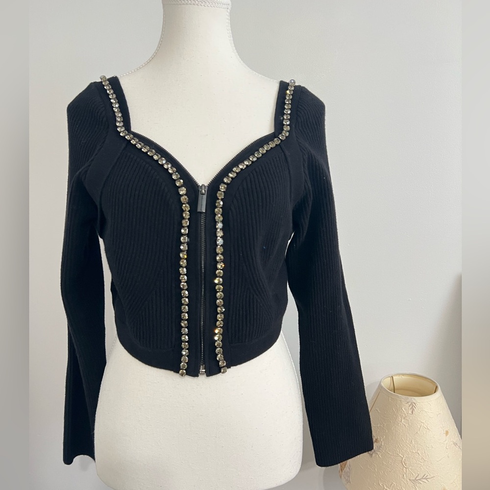 Rebecca Minkoff crop top with rhinestone